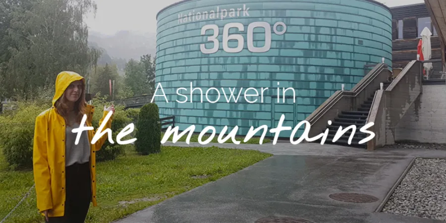 A shower in the mountains