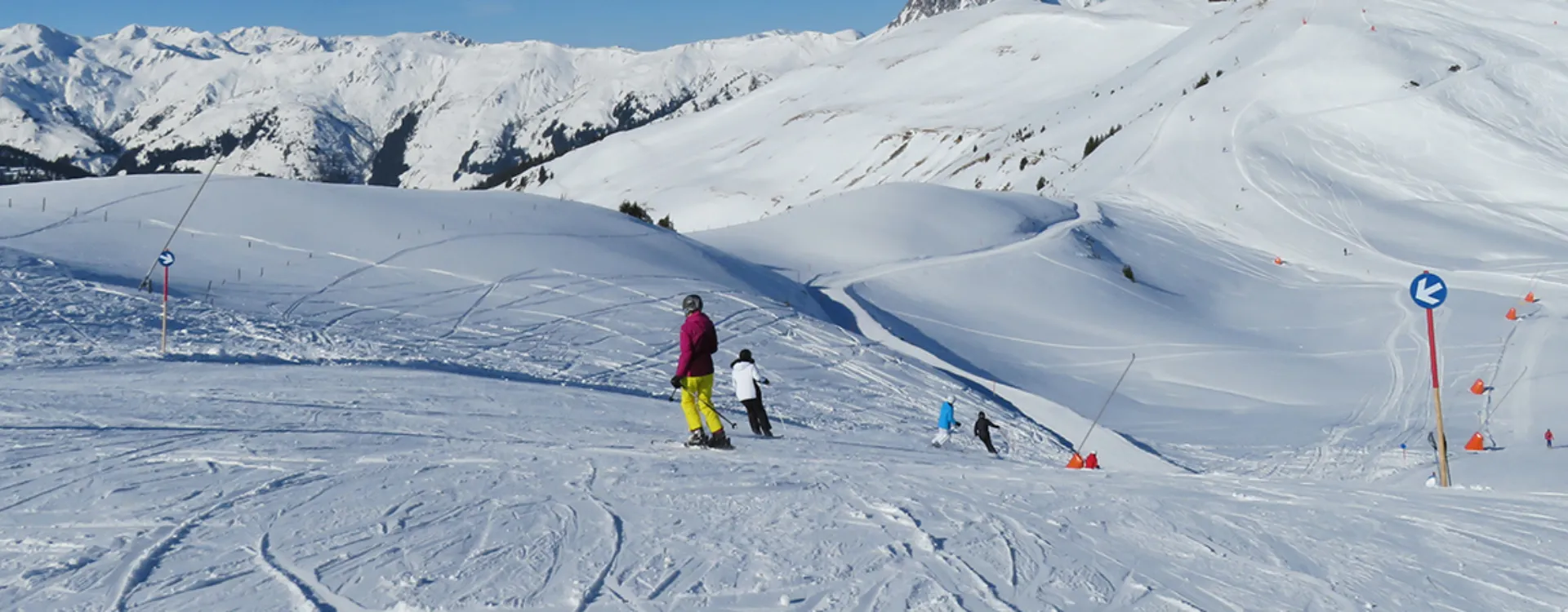 Wintersport op de piste