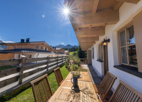 Hochkrimml Gans den Berg 2 zomer terras uitzicht